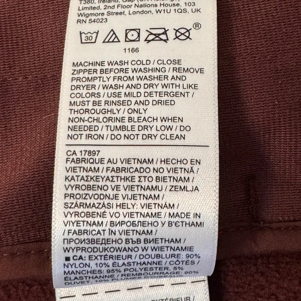 Athleta Inlet Burgundy Puffer Down Filled Jacket - Picture 9 of 13